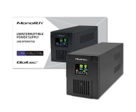 Qoltec UPS Line Interactive | Monolith | 2000VA | 1200W | LCD | USB - 1180152 - zdjęcie 3